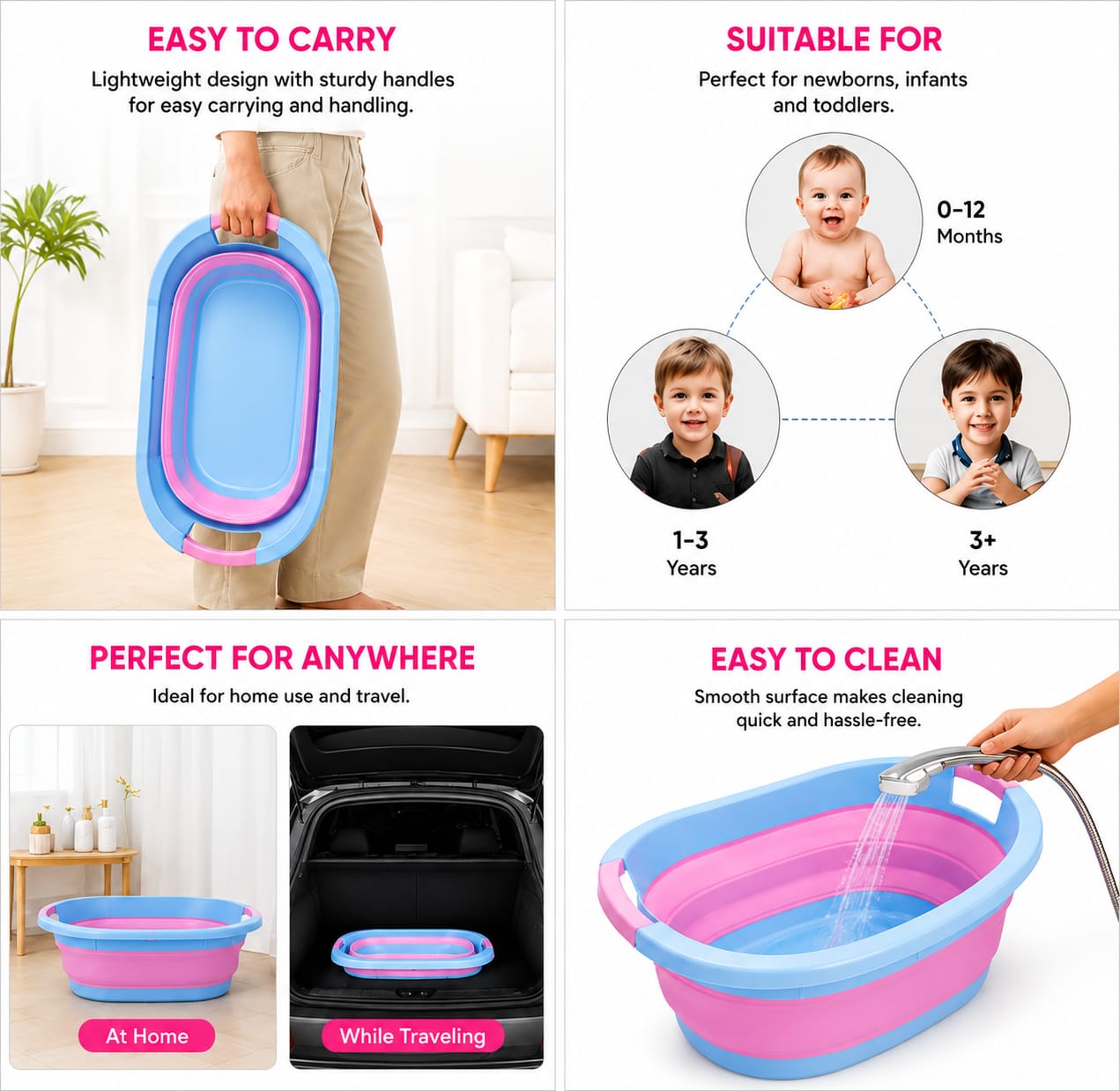 SILICONE FOLDABLE TUB